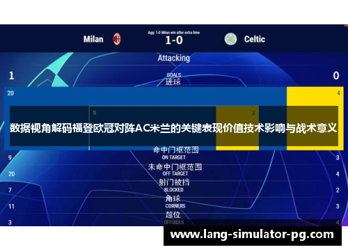 数据视角解码福登欧冠对阵AC米兰的关键表现价值技术影响与战术意义 数据视角解码福登欧冠对阵AC米兰的关键表现价值技术影响与战术意义